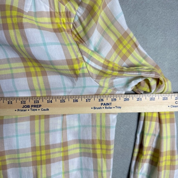 Rag & bone Women’s Margot Blazer Yellow Plaid 100% Cotton size 10 NWOT - Picture 12 of 12